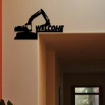 Occupations Trades Metal Sign Excavator 1