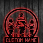 Occupations Trades Metal Sign Father And Son Fire Hero 1