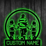 Occupations Trades Metal Sign Father And Son Fire Hero 1