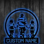 Occupations Trades Metal Sign Father And Son Fire Hero 1