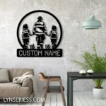 Occupations Trades Metal Sign Father And Son Fire Hero 1
