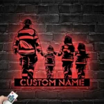 Occupations Trades Metal Sign Father Son Fire Hero 1