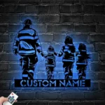 Occupations Trades Metal Sign Father Son Fire Hero 1