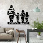 Occupations Trades Metal Sign Father Son Fire Hero 1