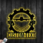 Occupations Trades Metal Sign Handcrafted Aircraft Mechanic 1