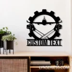 Occupations Trades Metal Sign Handcrafted Aircraft Mechanic 1