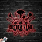 Occupations Trades Metal Sign Handcrafted Artist Makeup Tool 1