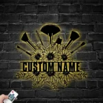 Occupations Trades Metal Sign Handcrafted Artist Makeup Tool 1