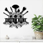 Occupations Trades Metal Sign Handcrafted Artist Makeup Tool 1