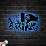 Occupations Trades Metal Sign Mane Salon 1