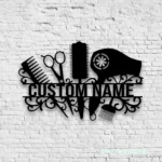 Occupations Trades Metal Sign Mane Stylist Name 1