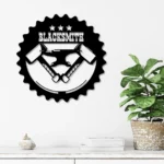 Occupations Trades Metal Sign Personalized Anvil Hammer Name 1