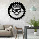 Occupations Trades Metal Sign Personalized Anvil Hammer Name 1