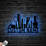 Occupations Trades Metal Sign Personalized Beauty Cosmetics Name 1