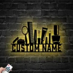 Occupations Trades Metal Sign Personalized Beauty Cosmetics Name 1