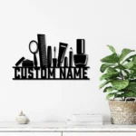 Occupations Trades Metal Sign Personalized Beauty Cosmetics Name 1