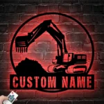 Occupations Trades Metal Sign Personalized Excavator Name 1