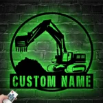 Occupations Trades Metal Sign Personalized Excavator Name 1