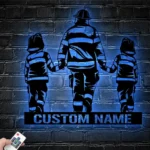 Occupations Trades Metal Sign Personalized Father Son Fireman Name 1