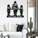 Occupations Trades Metal Sign Personalized Father Son Fireman Name 1