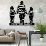 Occupations Trades Metal Sign Personalized Father Son Fireman Name 1