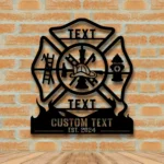 Occupations Trades Metal Sign Personalized Firefighter Name 1