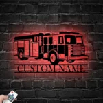 Occupations Trades Metal Sign Personalized Fireman Name 1