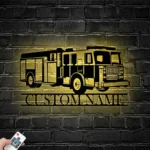 Occupations Trades Metal Sign Personalized Fireman Name 1