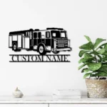 Occupations Trades Metal Sign Personalized Fireman Name 1