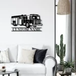 Occupations Trades Metal Sign Personalized Fireman Name 1
