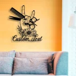 Occupations Trades Metal Sign Personalized Hair Salon Name 1