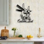 Occupations Trades Metal Sign Personalized Hair Salon Name 1