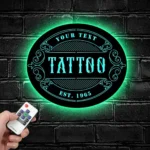 Occupations Trades Metal Sign Personalized Tattoo Salon Name 1