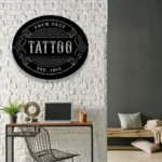 Occupations Trades Metal Sign Personalized Tattoo Salon Name 1