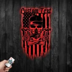 Occupations Trades Metal Sign Personalized Us Flag Carpenter Repair Skull Name 1