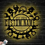 Occupations Trades Metal Sign Personalized Workshop Name 1