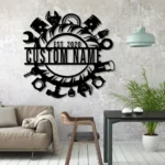 Occupations Trades Metal Sign Personalized Workshop Name 1