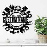 Occupations Trades Metal Sign Personalized Workshop Name 1