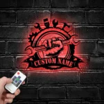 Occupations Trades Metal Sign Repair Workshop With Hands And Tools 1