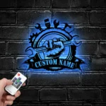 Occupations Trades Metal Sign Repair Workshop With Hands And Tools 1