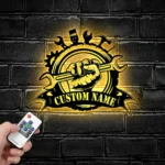 Occupations Trades Metal Sign Repair Workshop With Hands And Tools 1