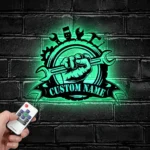 Occupations Trades Metal Sign Repair Workshop With Hands And Tools 1