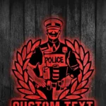 Occupations Trades Metal Sign Stylish Police 1