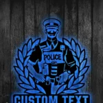 Occupations Trades Metal Sign Stylish Police 1