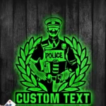 Occupations Trades Metal Sign Stylish Police 1
