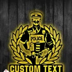 Occupations Trades Metal Sign Stylish Police 1