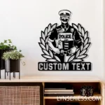Occupations Trades Metal Sign Stylish Police 1