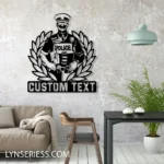 Occupations Trades Metal Sign Stylish Police 1
