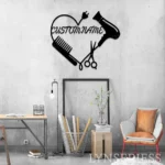 Occupations Trades Metal Sign Tresses Stylist Name 1