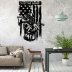 Occupations Trades Metal Sign Us Pennant Firefighter 1